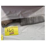 HANDMADE KNIFE WITH APPROX 6' DAMASCUS BLADE
