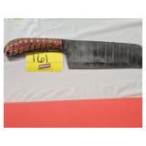 HANDMADE KNIFE WITH APPROX 7' DAMASCUS BLADE