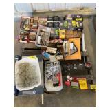 TUB OF PRISMS, NAILS OF ALL KINDS, PAPER CUTTER,
