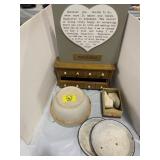 PRIMITIVE STYLE WOODEN DRAWERS, CROCK MIXING