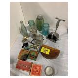 ANTIQUE GREEN ATLAS CANNING JAR, CANNING JARS,