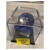 SIGNED BASEBALL PLAYER MINI HELMET W/