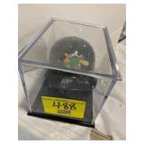 SIGNED BASEBALL PLAYER MINI HELMET W/