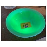 GLOWING GREEN URANIUM JADEITE MCKEE BOWL