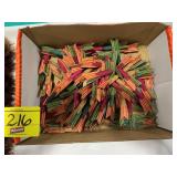 FLAT W/ VINTAGE JAPAN MARKED WOODEN DARTS