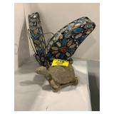 CONCRETE TURTLE, SOLAR BUTTERFLY YARD Dï¿½COR