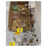 14KGF MARKED ADD-A-BEAD NECKLACE, COSTUME JEWELRY