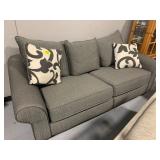 7FT LONG GREY UPHOLSTERED COUCH