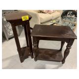 WOODEN PLANT STAND, WOODEN ACCENT TABLE
