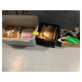 HANGERS, TOTE OF SHEET MUSIC OF ALL KINDS, CRATE