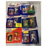 6 STARTING LINEUP FIGURES ON CARDS - 1991 MAGIC