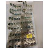 GROUP OF SHEETS OF BASEBALL PLAYER METAL COINS