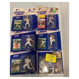 6 STARTING LINEUP FIGURES ON CARDS