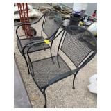 PAIR OF OUTDOOR METAL CHAIRS