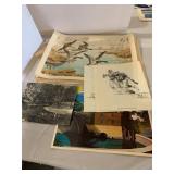 DUCK ARTIST SIGNED PRINTS, FOOTBALL SHELL PRINTS,