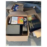 3 BOXES OF BOOKS & STORAGE BOXES