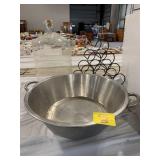 WINE GLASS JUG, WINE RACK, LARGE METAL PAN
