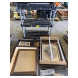 PLASTIC SHELF, FRAMED WALL ART, DRYING RACK