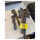 GROUP OF PIPE WRENCHES