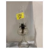 ANTIQUE GLASS OIL LAMP