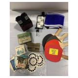 VIEW-MASTERS & REELS, PING PONG PADDLES & BALLS