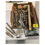 FLAT OF WRENCHES, FILES & HAND TOOLS OF ALL KINDS