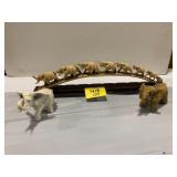 CARVED ELEPHANT Dï¿½COR PIECE, ELEPHANT FIGURINES