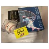 LOU BROCK FIGURE, STL CARDINALS RING, GMB DIAMOND
