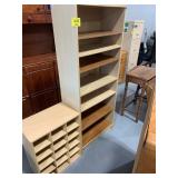 PRESSED WOOD BOOKSHELF, PRESSED WOOD STORAGE CUBE