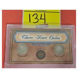 THREE RARE COINS...1936 BUFFALO NICKEL, 1905