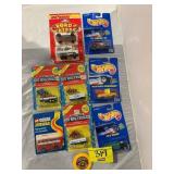 GROUP OF HOT WHEELS & MICRO ACTION CARS ON CARDS