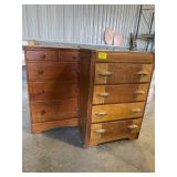 2 WOODEN CHEST OF DRAWERS