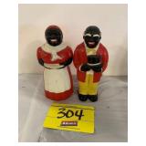 PAIR OF PLASTIC AUNT JEMIMA & UNCLE BEN S&P