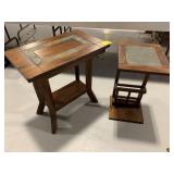 SLATE-TOP END TABLE & ACCENT TABLE