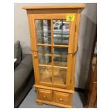 56' TALL GLASS SHELF DISPLAY CABINET
