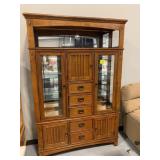 80' TALL MIRRORED CURIO CABINET - VERY NICE BUT