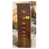 59' TALL WOODEN PYRAMID STYLE STORAGE DRAWER