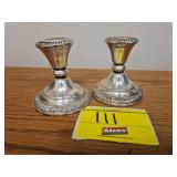 STERLING WEIGHTED CANDLE HOLDERS