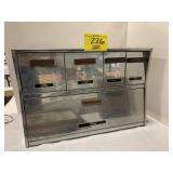 SUPER FUN MID CENTURY CHROME CANISTER & BREAD BOX