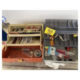 2 TACKLES BOXES W/ SOME FISHING TACKLE