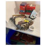 TOTE FULL OF ANTIQUE BOOKS OF ALL KINDS UNDER