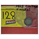 1908 VINTAGE V-NICKEL