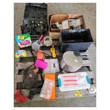 DRILL IN CASE, FLIP-TOP TRASHCAN, BASEBALL GLOVE,