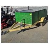 HOMEMADE UTILITY TRAILER PAINTED GREEN AND