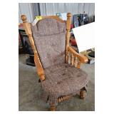 WOODEN STATIONARY ROCKING CHAIR