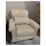 STRIPE UPHOLSTERED ACCENT CHAIR