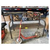 METAL SCOOTER, METAL GARDEN BENCH