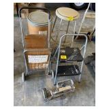 STEPSTOOL, BARSTOOL, METAL CARTS, BARREL