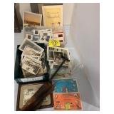 ANTIQUE PHOTOS, SLIDES, WOODEN SHOE STRETCHER,