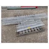 PALLET OF METAL RUBBERMAID BRAND SHELVING PIECES